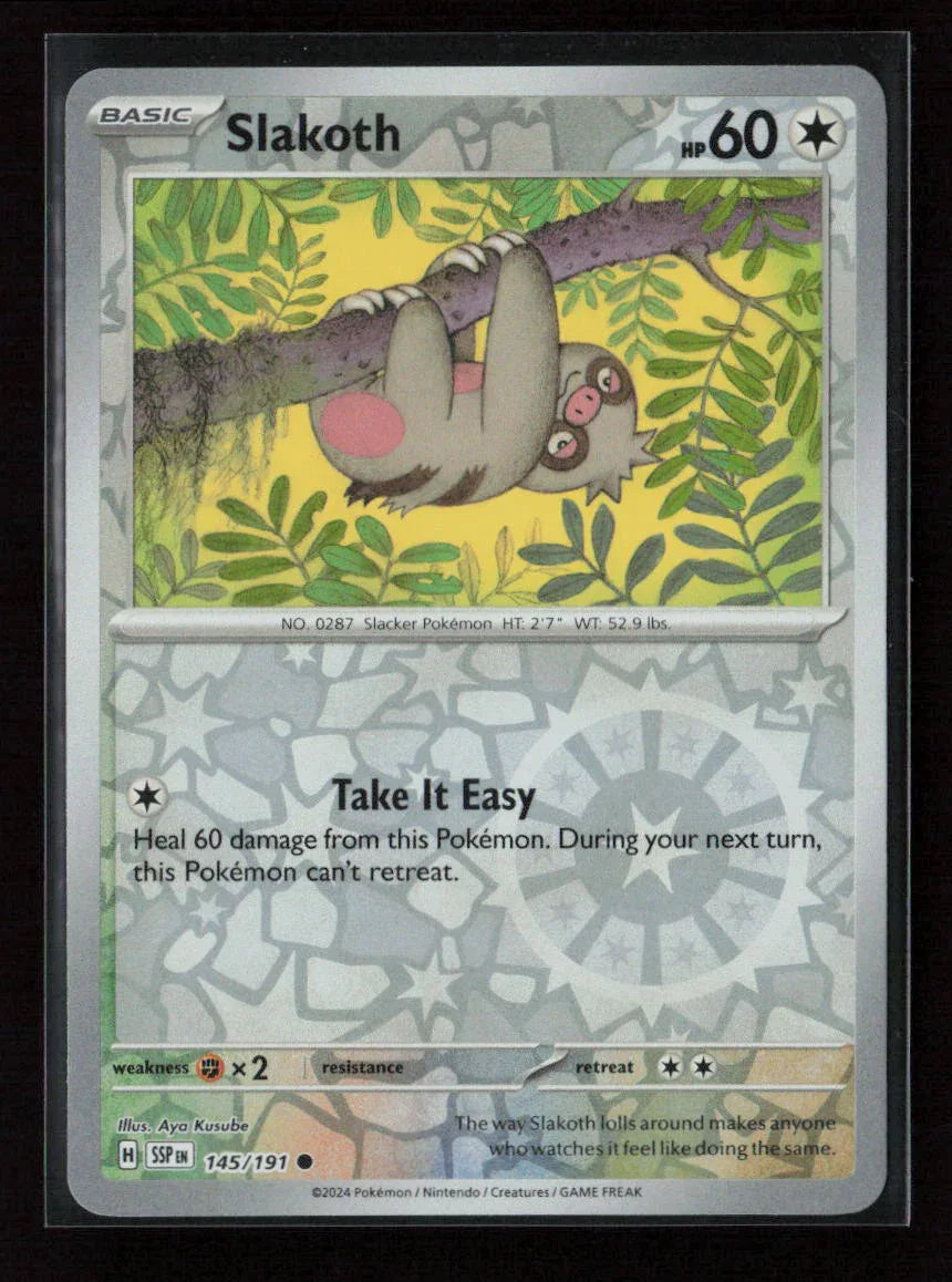 Slakoth - Common SV08: Surging Sparks 145/191 NM - Kang's Collectibles