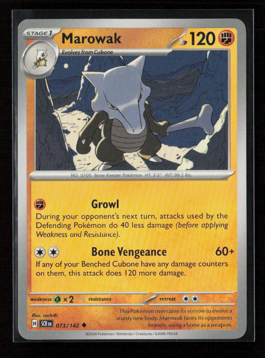 Marowak Uncommon SV07: Stellar Crown 073/142 LP