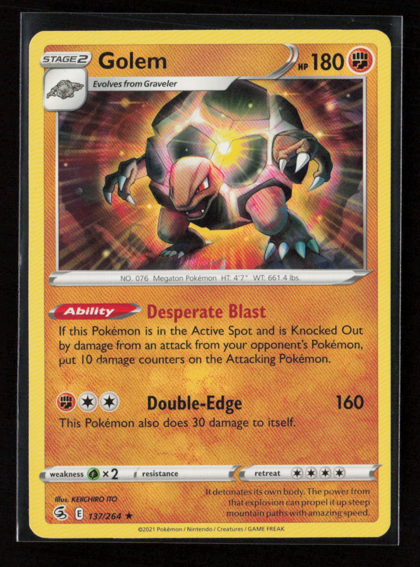Golem Rare SWSH08: Fusion Strike 137/264 LP