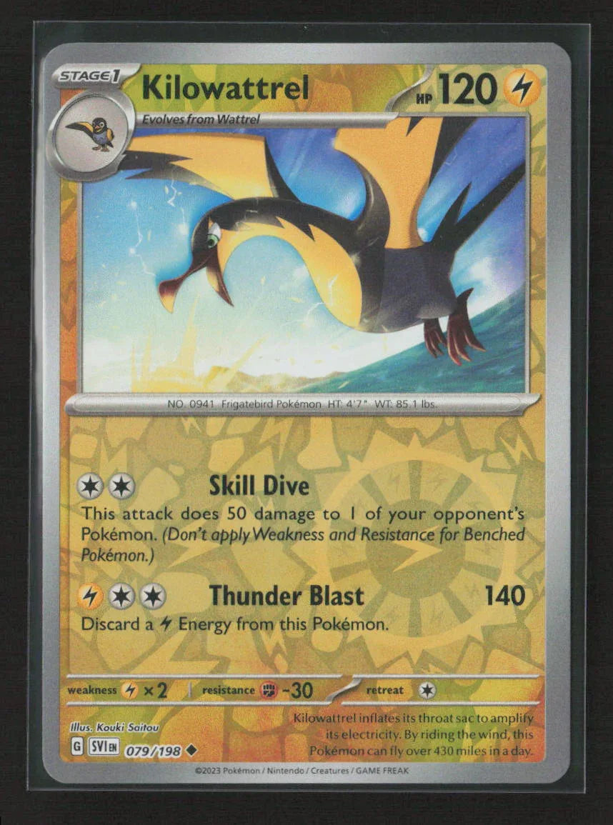 Kilowattrel Uncommon SV01: Scarlet & Violet Base Set 079/198 NM - Kang's Collectibles
