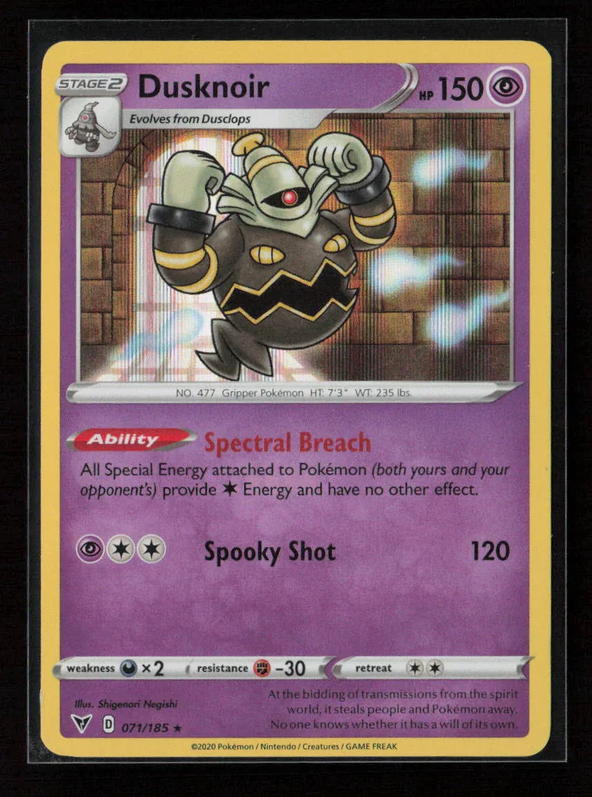 Dusknoir Holo Rare SWSH04: Vivid Voltage 071/185 NM - Kang's Collectibles