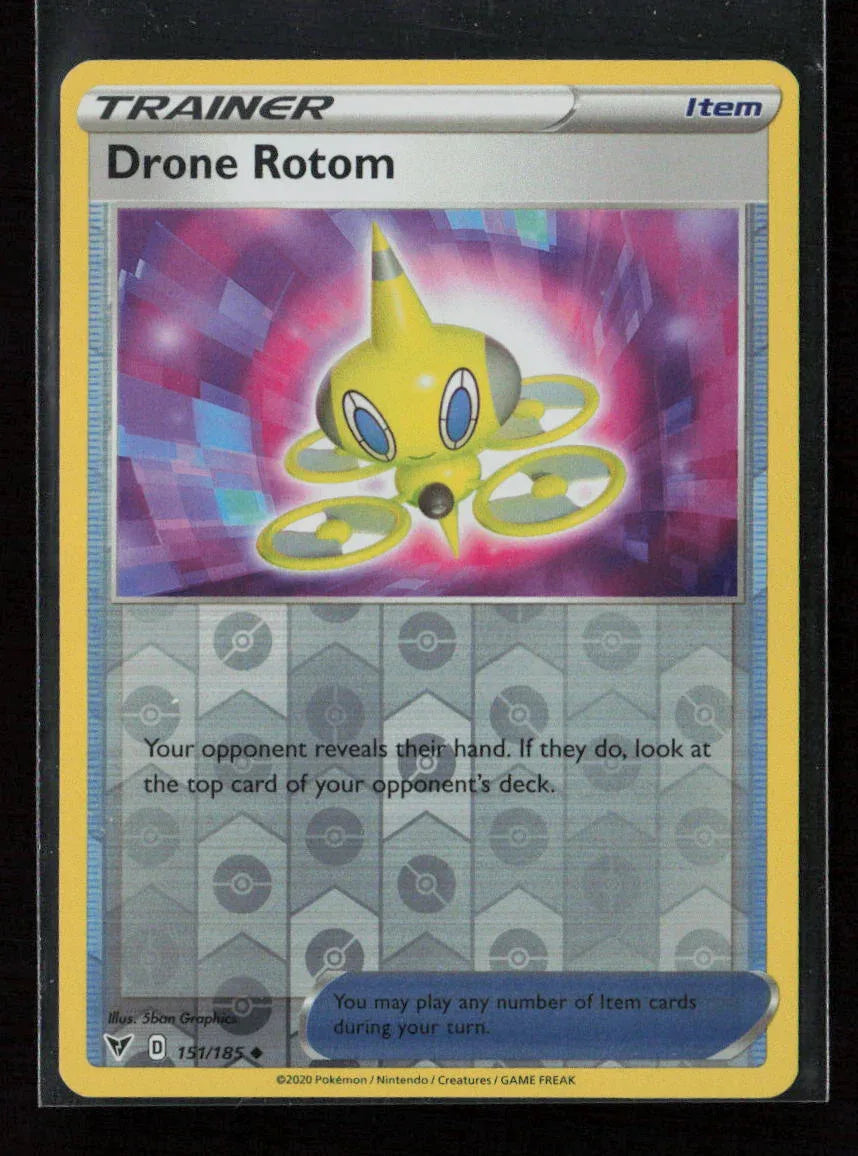 Drone Rotom Uncommon SWSH04: Vivid Voltage 151/185 LP - Kang's Collectibles
