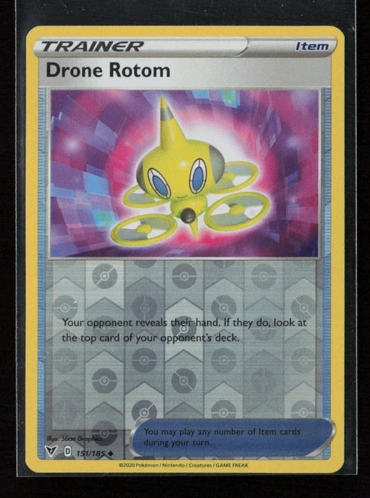 Drone Rotom Uncommon SWSH04: Vivid Voltage 151/185 LP - Kang's Collectibles