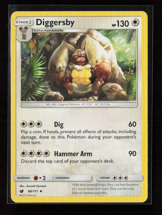 Diggersby Uncommon SM - Crimson Invasion 88/111 NM - Kang's Collectibles