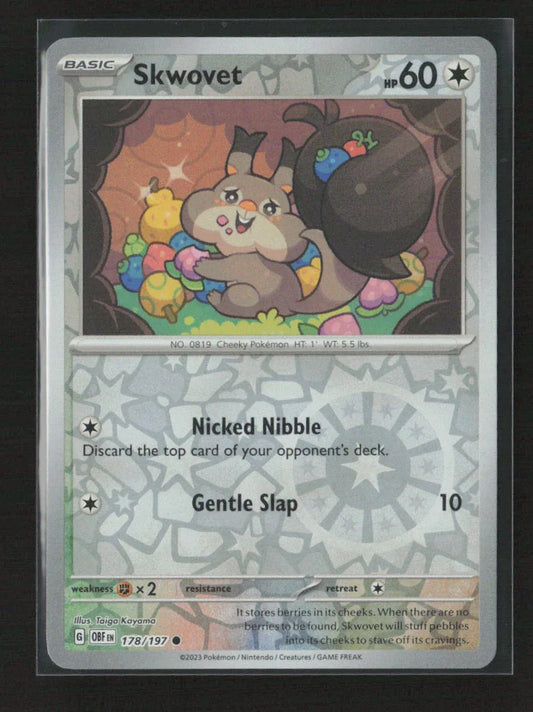 Skwovet Common SV03: Obsidian Flames 178/197 NM - Kang's Collectibles
