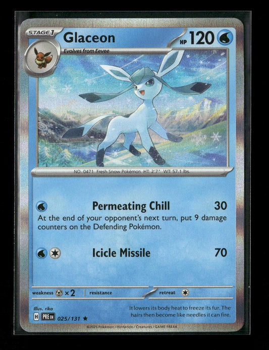 Glaceon Rare SV: Prismatic Evolutions 025/131 NM - Kang's Collectibles