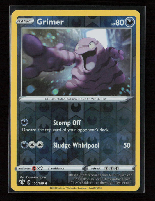 Grimer Common SWSH03: Darkness Ablaze 100/189 NM
