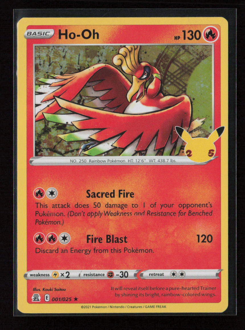 Ho-Oh Holo Rare Celebrations 001/025 NM