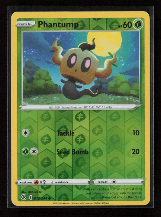 Phantump Common SWSH08: Fusion Strike 016/264 LP - Kang's Collectibles