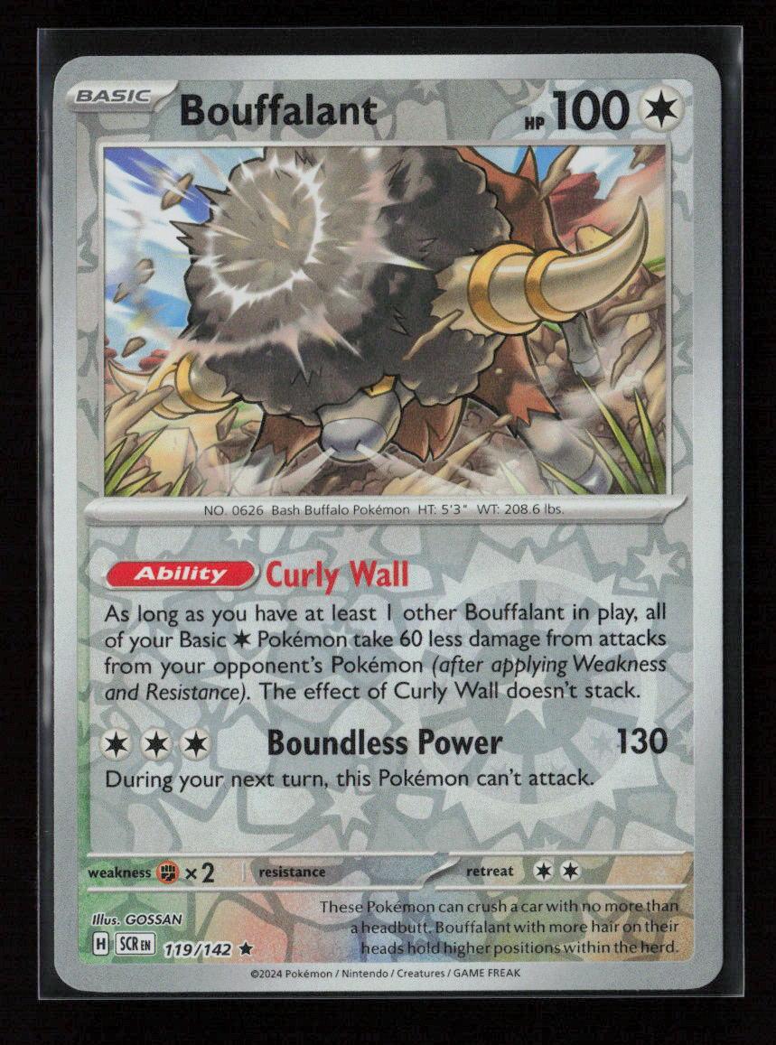 Bouffalant Rare SV07: Stellar Crown 119/142 NM - Kang's Collectibles