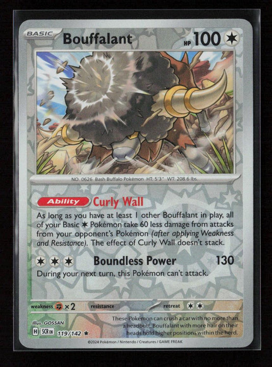 Bouffalant Rare SV07: Stellar Crown 119/142 NM - Kang's Collectibles
