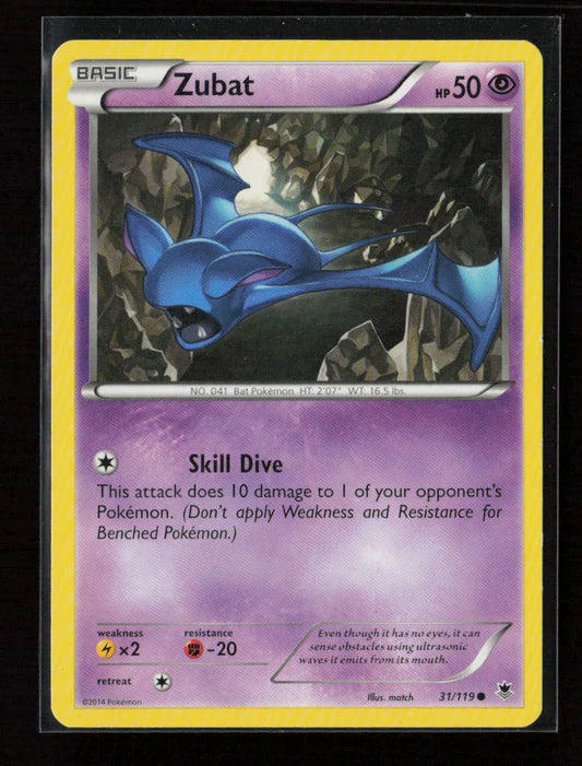 Zubat Common XY - Phantom Forces 31/119 LP - Kang's Collectibles