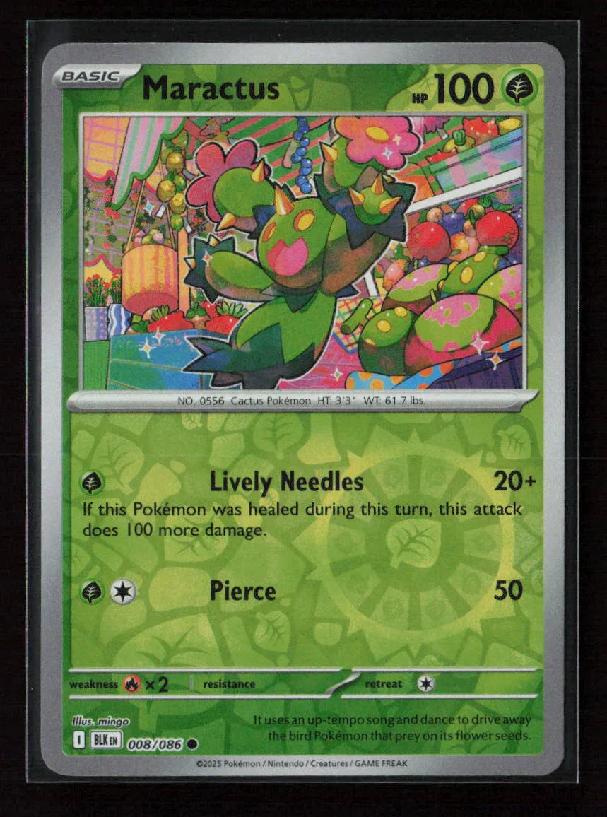 Maractus Common SV: Black Bolt 008/086 NM - Kang's Collectibles