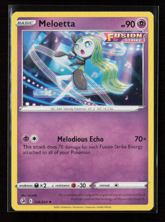 Meloetta Rare SWSH08: Fusion Strike 124/264 LP