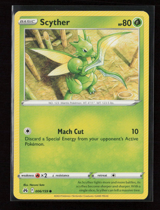 Scyther Common Crown Zenith 006/159 LP