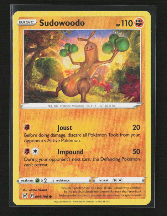Sudowoodo Common SWSH11: Lost Origin 094/196 NM