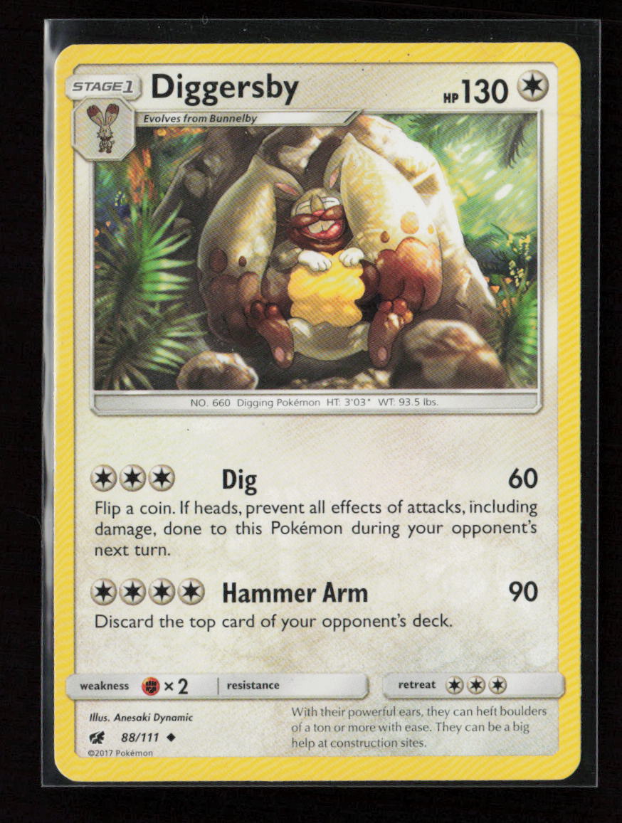 Diggersby Uncommon SM - Crimson Invasion 88/111 MP