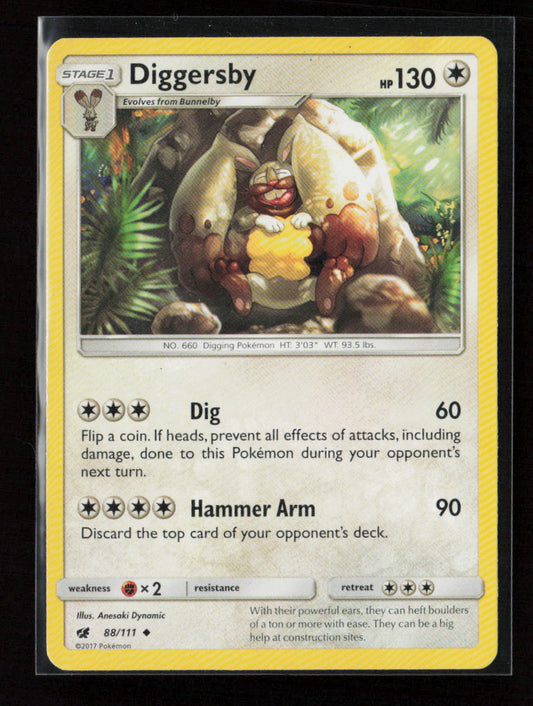 Diggersby Uncommon SM - Crimson Invasion 88/111 MP
