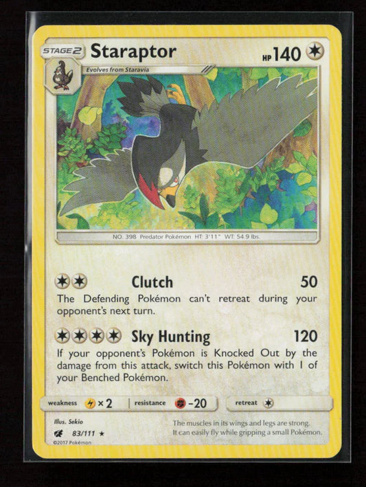Staraptor Rare SM - Crimson Invasion 83/111 NM - Kang's Collectibles