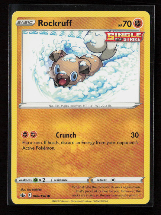 Rockruff Common SWSH06: Chilling Reign 086/198 LP