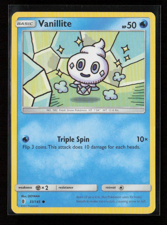 Vanillite Common SM - Guardians Rising 33/145 NM - Kang's Collectibles