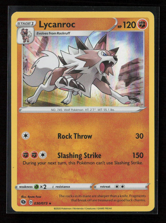 Lycanroc Holo Rare Champion's Path 30/73 NM