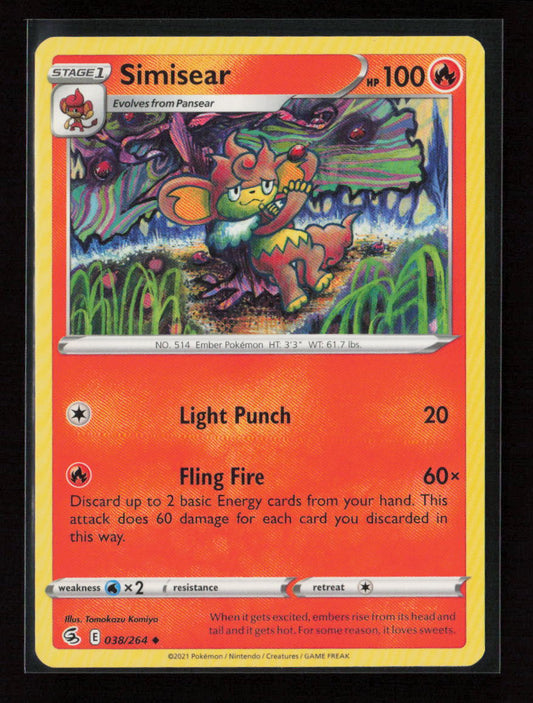 Simisear Uncommon SWSH08: Fusion Strike 038/264 LP