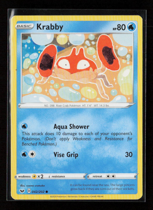 Krabby (042) Common SWSH01: Sword & Shield Base Set 042/202 LP