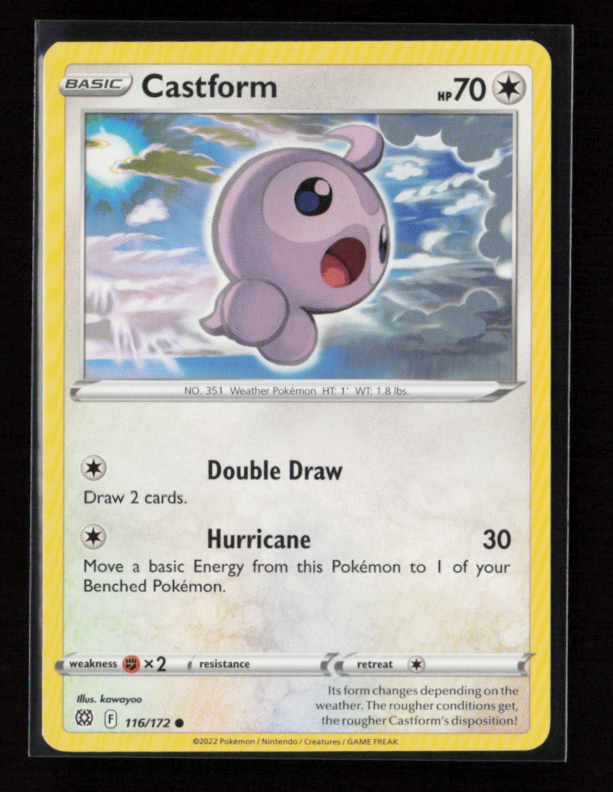 Castform Common SWSH09: Brilliant Stars 116/172 LP