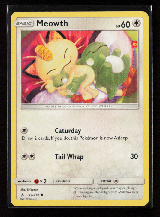 Meowth Common SM - Unbroken Bonds 147/214 LP