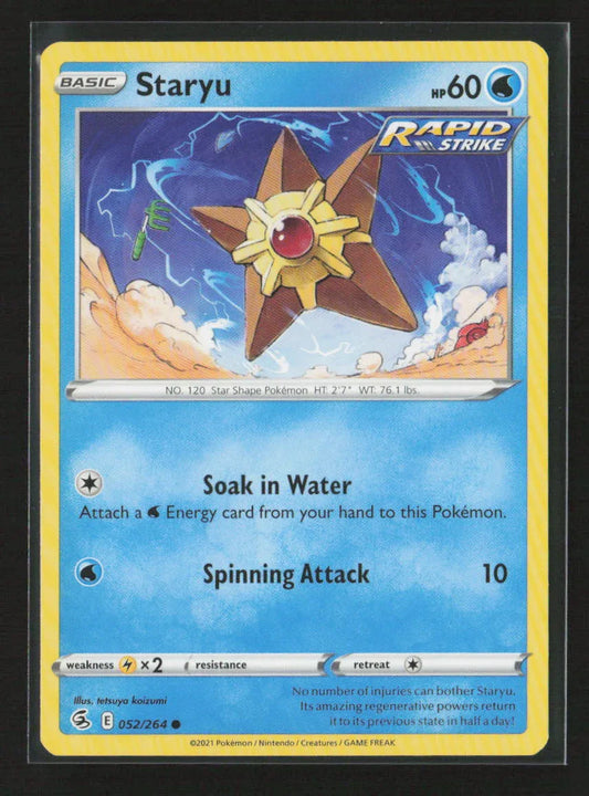 Staryu Common SWSH08: Fusion Strike 052/264 NM - Kang's Collectibles