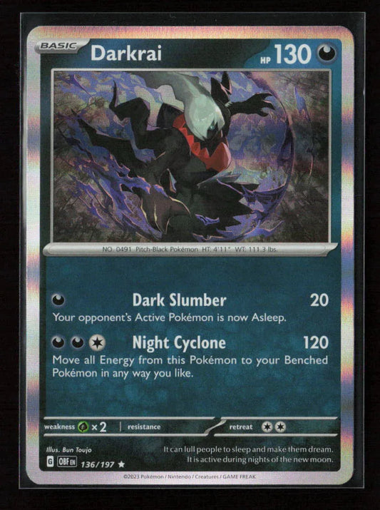 Darkrai Rare SV03: Obsidian Flames 136/197 NM - Kang's Collectibles