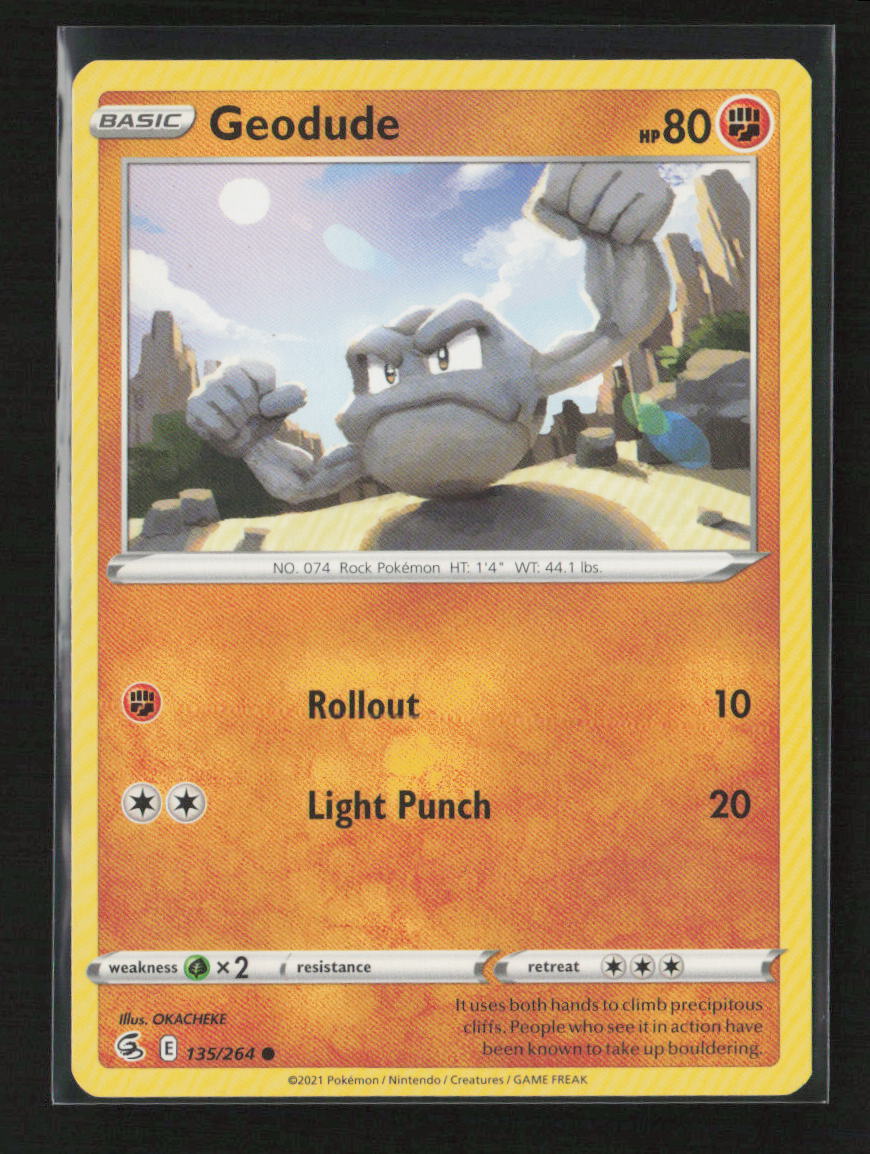 Geodude Common SWSH08: Fusion Strike 135/264 LP