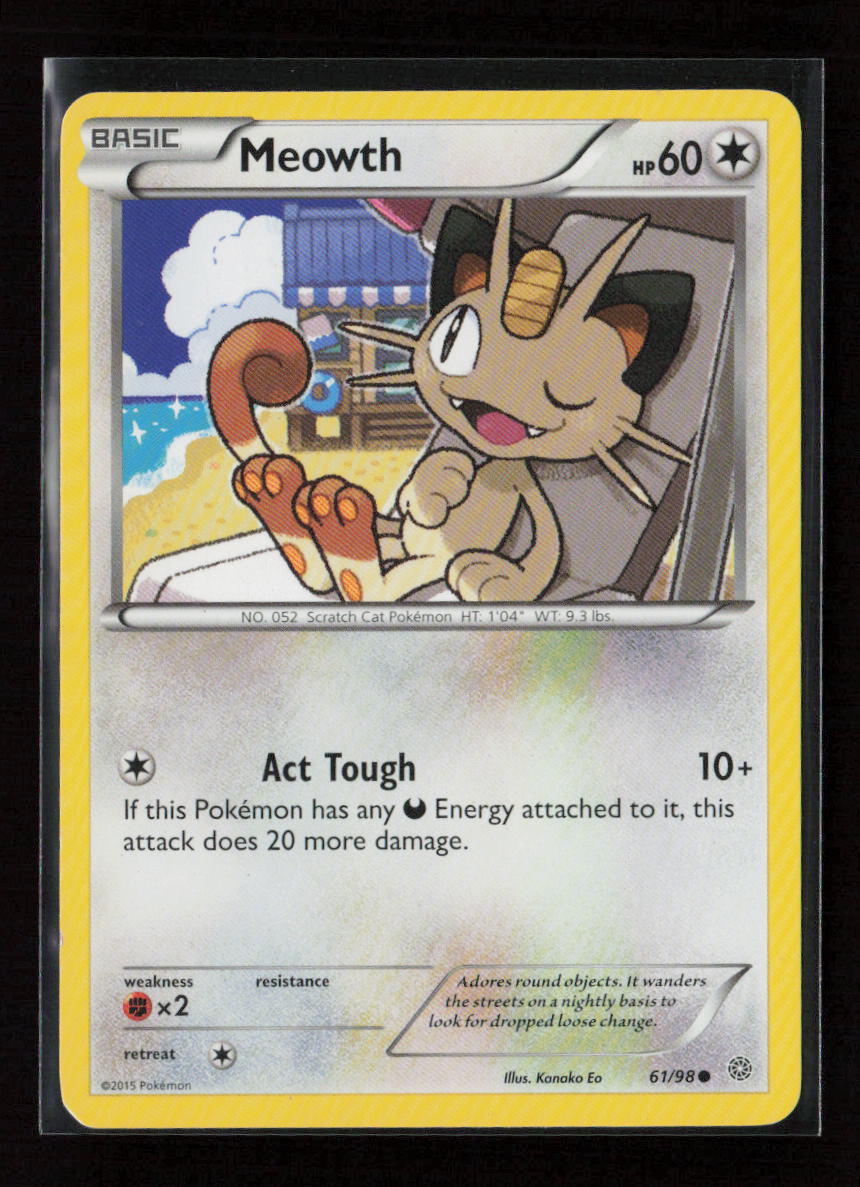 Meowth Common XY - Ancient Origins 61/98 MP
