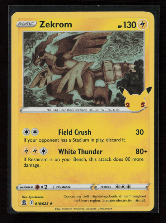 Zekrom Holo Rare Celebrations 010/025 NM