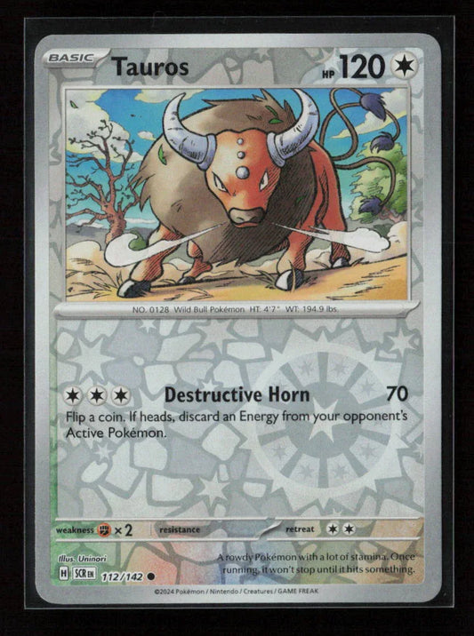 Tauros Common SV07: Stellar Crown 112/142 NM - Kang's Collectibles