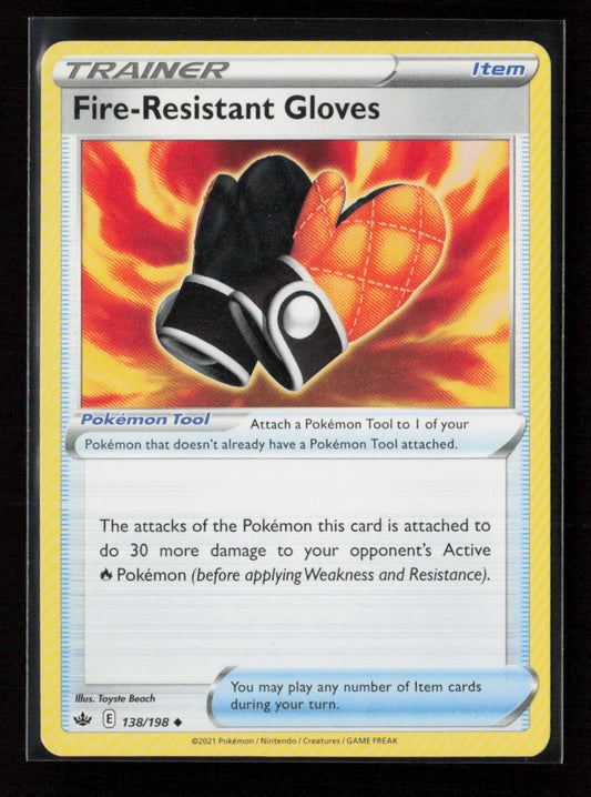 Fire-Resistant Gloves Uncommon SWSH06: Chilling Reign 138/198 LP