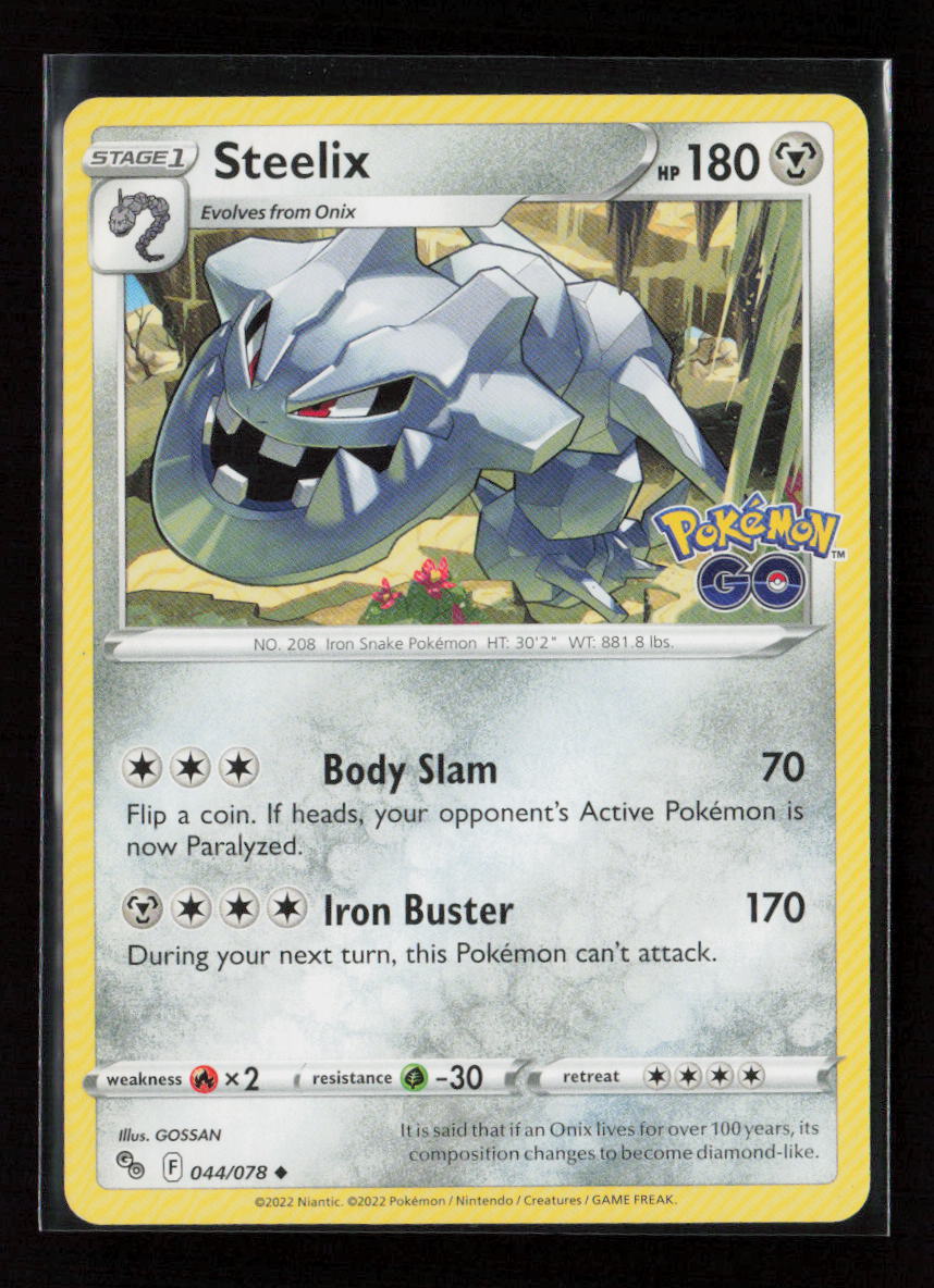 Steelix Uncommon Pokemon GO 044/078 LP
