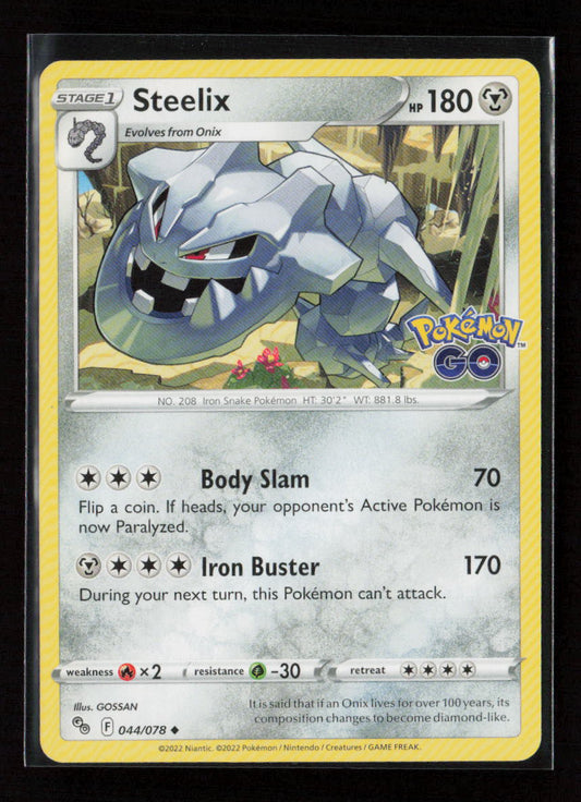 Steelix Uncommon Pokemon GO 044/078 LP