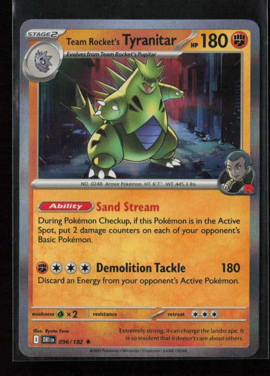 Team Rocket's Tyranitar Rare SV10: Destined Rivals 096/182 NM - Kang's Collectibles
