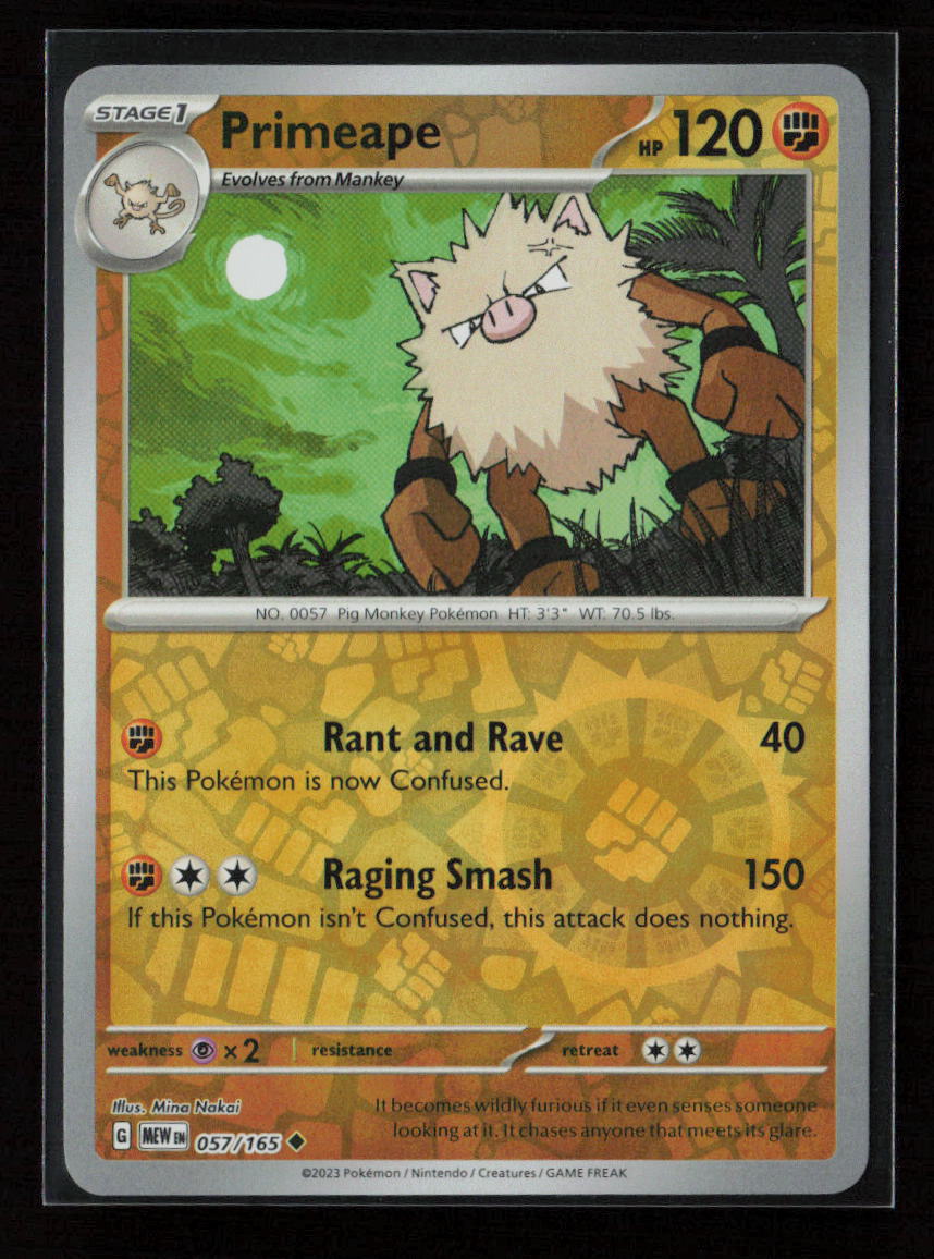 Primeape Uncommon SV: Scarlet & Violet 151 057/165 NM
