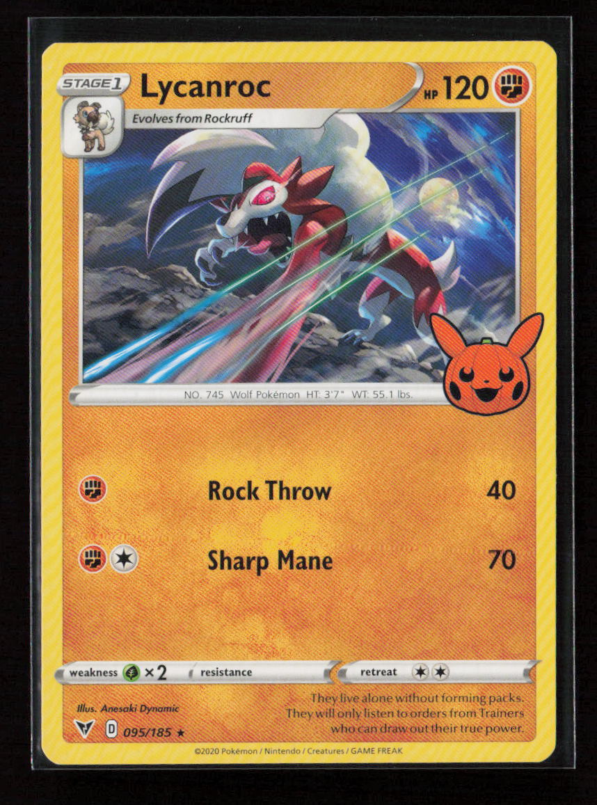 Lycanroc Rare Trick or Trade BOOster Bundle 2023 095/185 LP