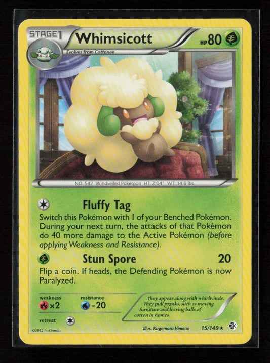 Whimsicott Rare Boundaries Crossed 15/149 NM - Kang's Collectibles