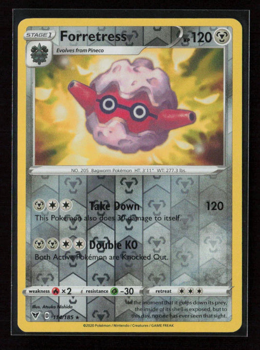 Forretress Rare SWSH04: Vivid Voltage 114/185 LP - Kang's Collectibles
