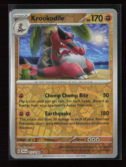 Krookodile Uncommon SV01: Scarlet & Violet Base Set 117/198 NM - Kang's Collectibles