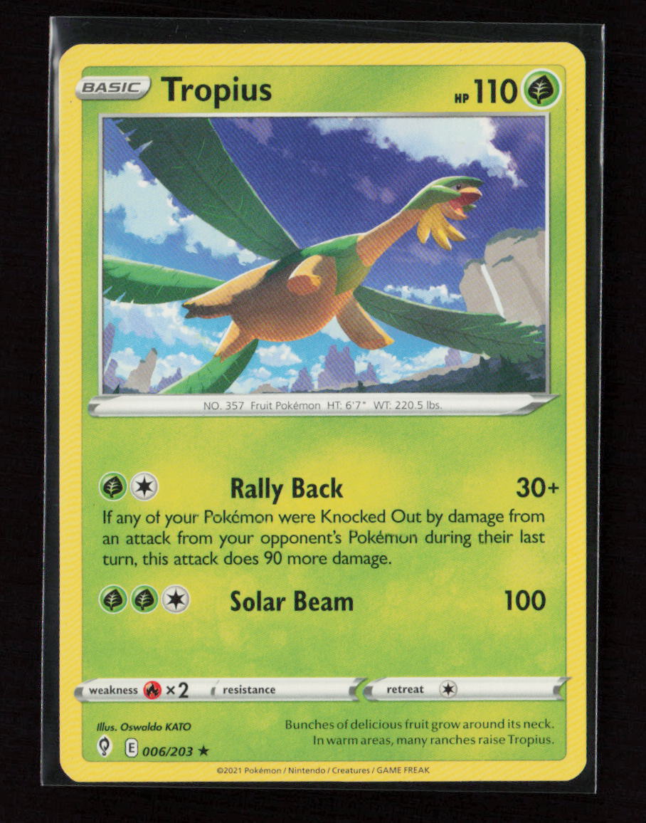 Tropius Rare SWSH07: Evolving Skies 006/203 LP