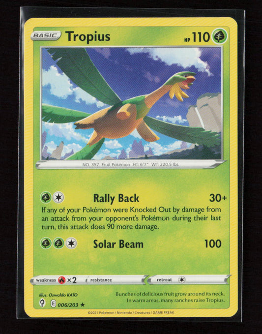 Tropius Rare SWSH07: Evolving Skies 006/203 LP