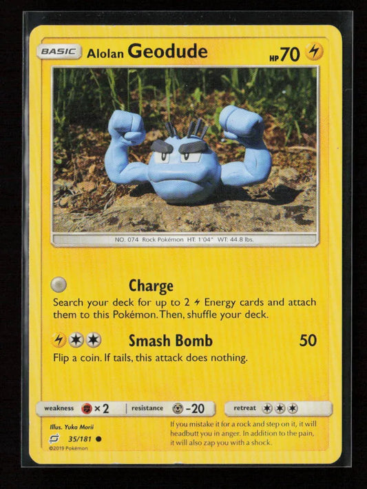 Alolan Geodude (35) Common SM - Team Up 35/181 MP - Kang's Collectibles