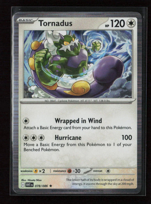 Tornadus Rare SV: White Flare 078/086 NM - Kang's Collectibles