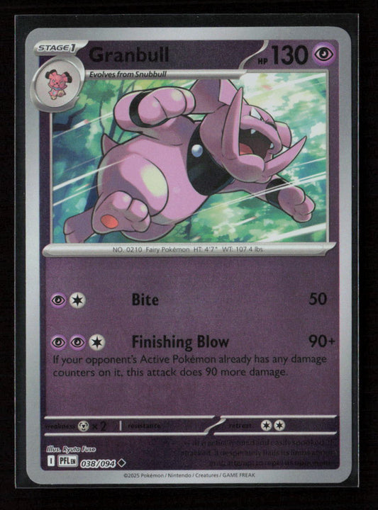 Granbull Uncommon ME02: Phantasmal Flames 038/094 NM